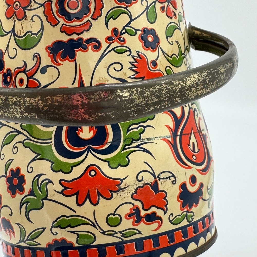 Vintage Murray Allen Regal Crown Italian Renaissance Biscuit Tin England Handle - Picture 11 of 13